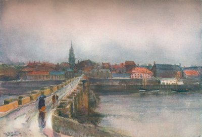 Um dia chuvoso, Old Berwick Bridge, c1877-1906, 1906. de Robert Buchan Nisbet