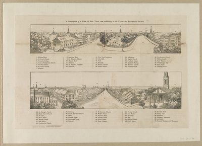Uma descrição de uma vista de Nova Iorque, agora em exibição no Panorama, Leicester Square de Robert Burford
