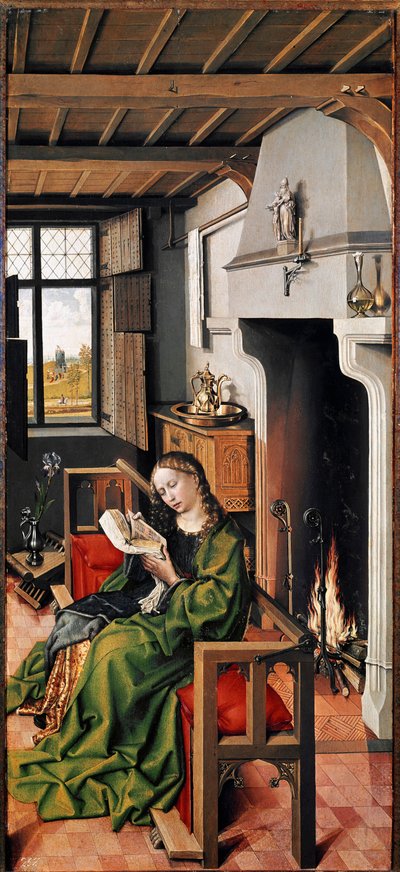 Santa Barba (óleo sobre madeira de Robert Campin