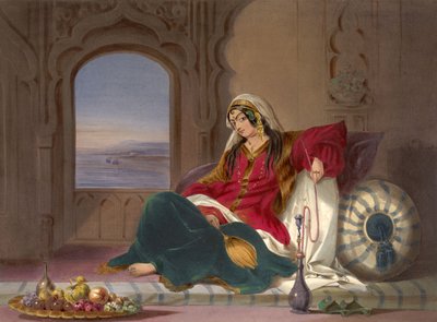Kandahar Lady of Rank, envolvida em fumar, 1848 de Robert Carrick