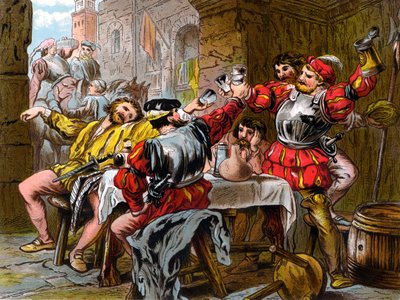 "Let me the Canakin Clink" Otelo Ato II. Cena II. (cromolitografia) de Robert Charles Dudley
