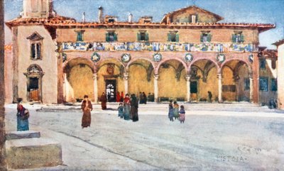 Hospital "del Ceppo". Pistoia (litografia a cores) de Robert Charles Goff