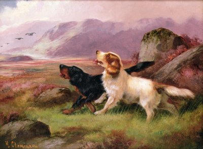 Gundogs (um de um par) de Robert Cleminson