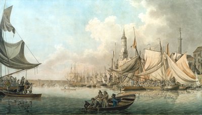"Billingsgate at High Water", 1792.                                        de Robert Clevely