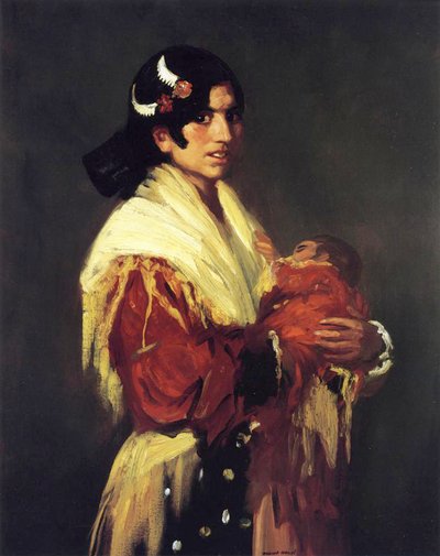 Cigana e seu bebê, 1906 de Robert Cozad Henri