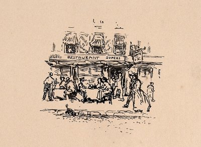 Onde jantamos no Bairro Latino, Paris, em 1896 de Robert Cozad Henri