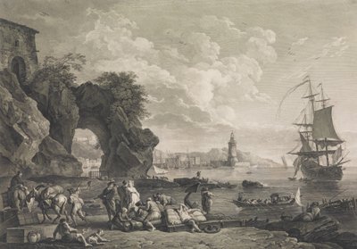 Vista de Pausilype perto de Nápoles, 1785. de Robert Daudet