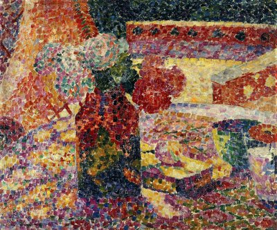Natureza morta com vaso de flores, c.1907 (óleo sobre tela) de Robert Delaunay