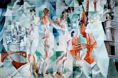 A Cidade de Paris Pintura de Robert Delaunay (1885-1941) de Robert Delaunay