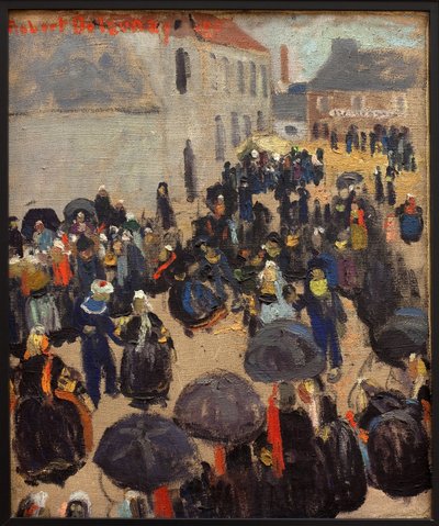 A festa no país. Pintura de Robert Delaunay (1885-1941), Oil On Canvas de Robert Delaunay