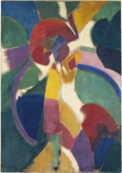 Mulher com um guarda-sol, 1913 de Robert Delaunay