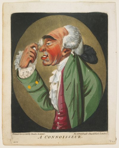 Um Connoisseur, de A Book of Heads, 1795 de Robert Dighton