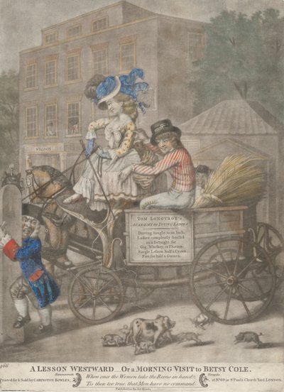 Uma Lição para o Oeste - ou Uma Visita Manhã a Betsy Cole de Robert Dighton