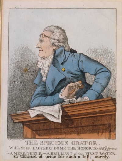 "A Specious Orator", James Christie de Robert Dighton