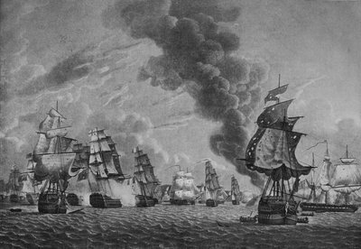 Bridport fora de LOrient, c1796 de Robert Dodd