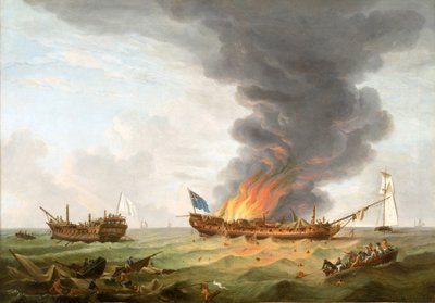 As fragatas "Quebec" e "Supervisante" numa manobra de combate, 6 de outubro de Robert Dodd