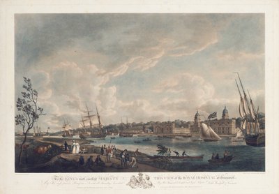 Vista do Royal Hospital em Greenwich, 1793 de Robert Dodd