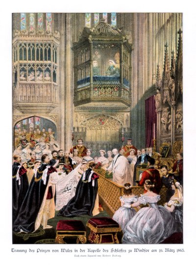 Casamento da princesa Alexandras e do príncipe Edwards, Capela de St Georges em Windsor, 10 de março de 1863, 1 de Robert Dudley