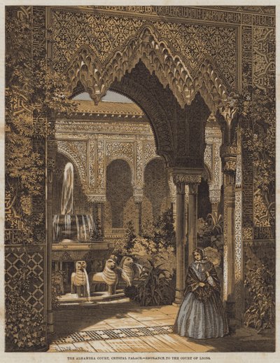 A, alhambra, corte, cristal, palácio, entrada, para, a, corte, de, leões de Robert Dudley