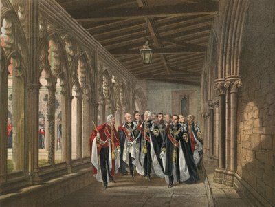 Claustro do Reitor, Windsor (cromolitografia) de Robert Dudley