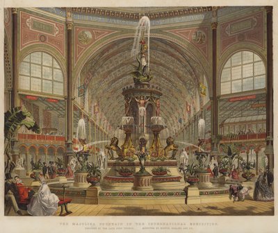 A Fonte de Majólica na Exposição Internacional (litografia a cores) de Robert Dudley