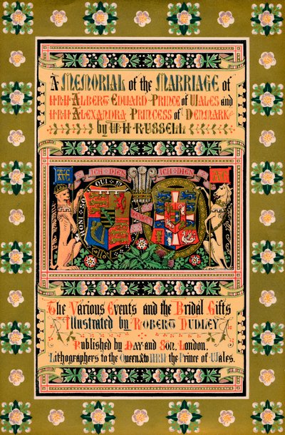 A capa de Um memorial do casamento da HRH Albert Edward Prince of Wales, 1863 de Robert Dudley