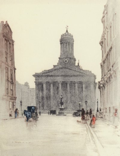 Glasgow: The Royal Exchange (litografia a cores) de Robert Eadie