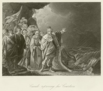 Canute reprovando seus cortesãos de Robert Edge Pine