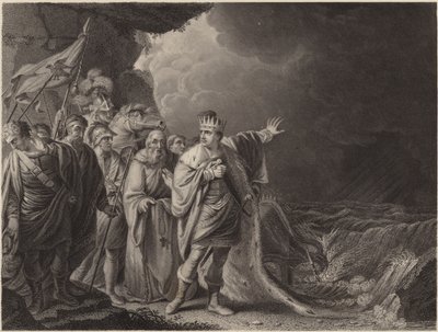 Canute reprovando seus cortesãos de Robert Edge Pine