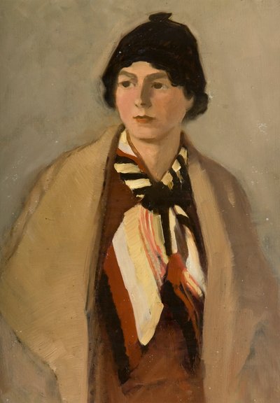 Retrato da Esposa do Artista (óleo a bordo) de Robert Ernest McEune