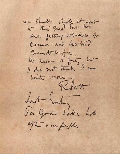 A página final do diário do capitão Scott, 1912 1935 de Robert Falcon Scott