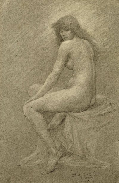 Estudo para Lilith, c.1900 (giz no papel) de Robert Fowler