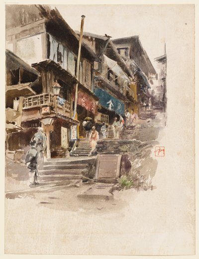 Uma rua em Ikao, Japão, II de Robert Frederick Blum