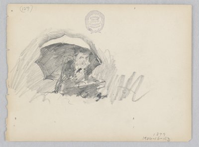 Artista desenhando fora de Robert Frederick Blum