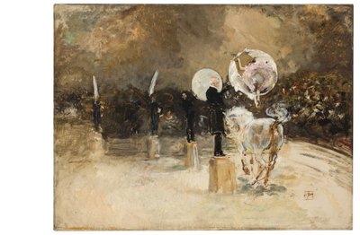 Ringue de circo à noite (óleo sobre tela) de Robert Frederick Blum