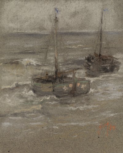 Barcos de pesca ancorados de Robert Frederick Blum