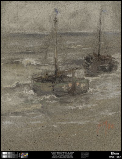 Barcos pesqueiros ancorados, 1884 de Robert Frederick Blum