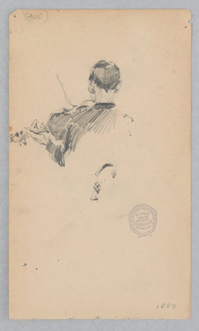 Músico tocando violino de Robert Frederick Blum