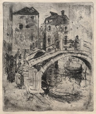 Canal Venetian e pontes, 1886. de Robert Frederick Blum