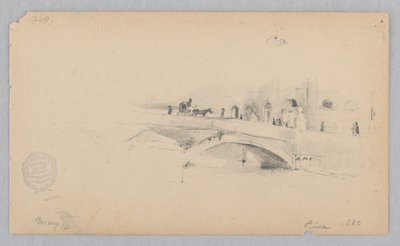 Vista de Pisa, Itália de Robert Frederick Blum
