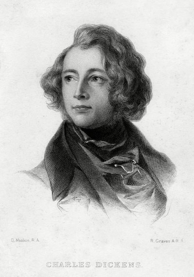 Charles Dickens, autor inglês, c1870s de Robert Graves