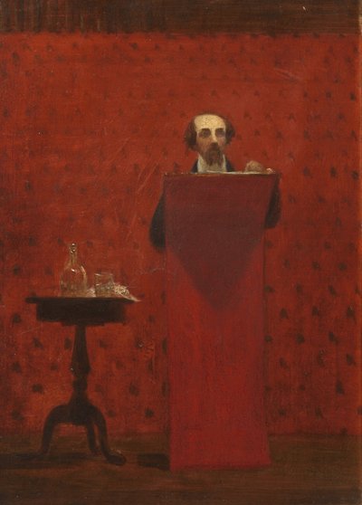 Charles Dickens dando uma leitura pública, 1858 de Robert Hannah