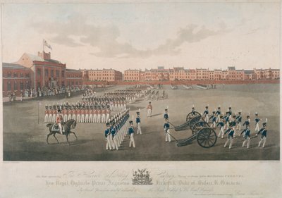 Cena da Honorable Artillery Company, City Road, Finsbury, Islington, Londres, 1829 de Robert Havell