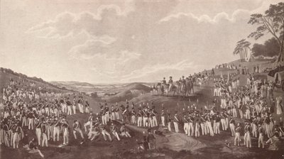 O HON. Empresa de artilharia montada para praticar bola em Childs Hill, c1820-1870, 1909 de Robert Havell