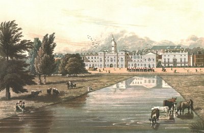 The Horse Guards & Melbourne House, c1821 de Robert Havell
