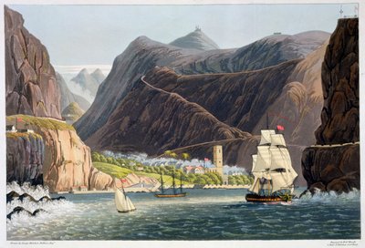 As Estradas, Santa Helena, 1815 de Robert Havell