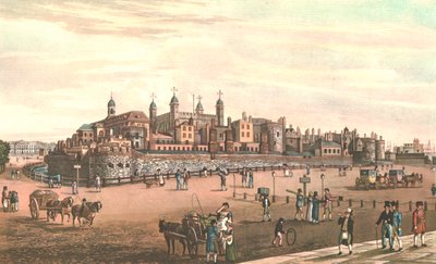 A torre de Londres, c1821. de Robert Havell