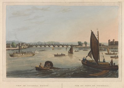 Vista da Ponte Vauxhall de Robert Havell