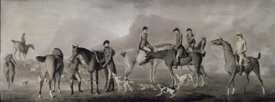 Tom Conolly de Castletown Hunting with his Friends, 1769 (pastel, giz e guache sobre papel) de Robert Healy