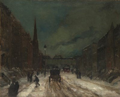 Street Scene with Snow (57th Street, NYC.) de Robert Henri